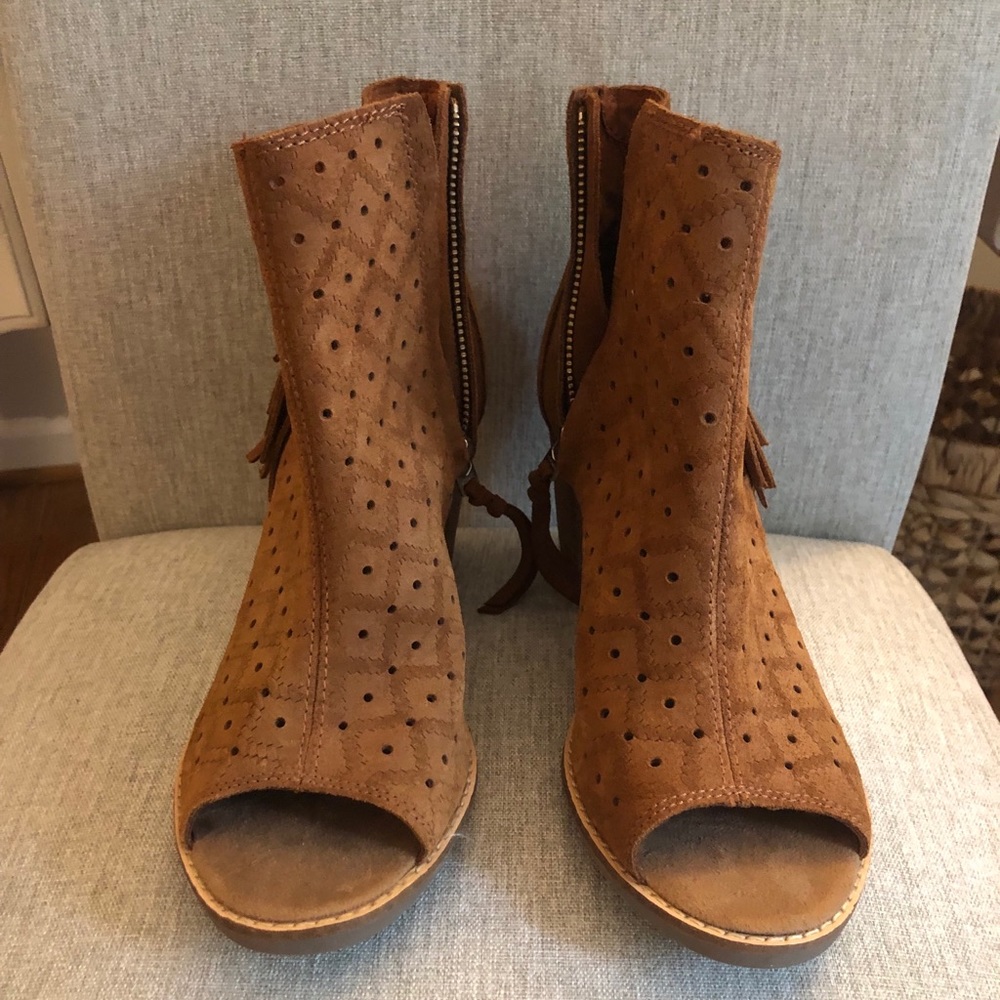 TOMS Open Toe Booties